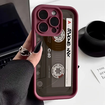 Lucky Tape Pattern Silicone Soft Phone Case For iPhone 17 16 15 14 13 12 11 Pro Max X XS XR 7 8 Plus 16E Shockproof Back Cover
