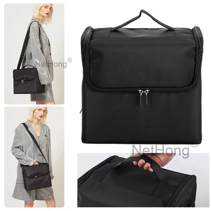 Makeup Case Portable Travel Cosmetics Make Up Storage Organizer Box Oxford clothJewelry Nail Beauty Vanity Suitcase for Women