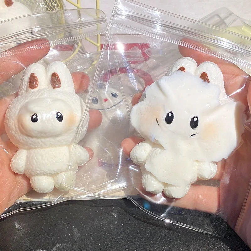 Taba Squshy Labbubu Blind Box Cute Squeeze Fidget Pendant Girl Gift Monster Office Party Games Slow Bounce Stress Relief Toys