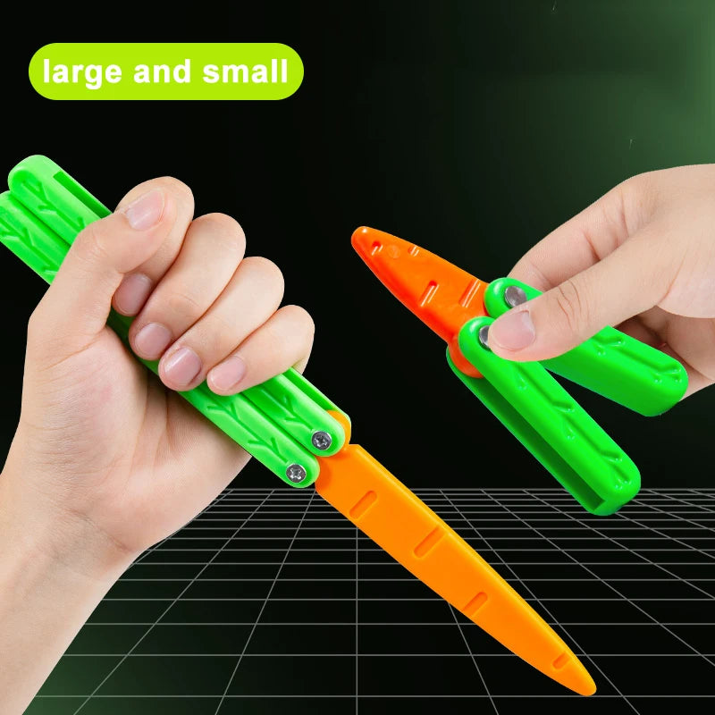 Gravity Folding Claw Knife Radish Knife 3d Printing Gravity Knife Small Radish Knife Push Card Decompression Fidget  Mini Toy