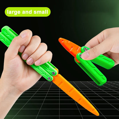 Gravity Folding Claw Knife Radish Knife 3d Printing Gravity Knife Small Radish Knife Push Card Decompression Fidget  Mini Toy