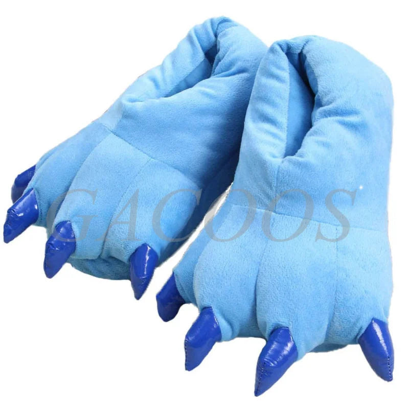 Kids Dinosaur Slippers - Cozy Animal Paw House Shoes for Boys & Girls | Cartoon Stitch Design