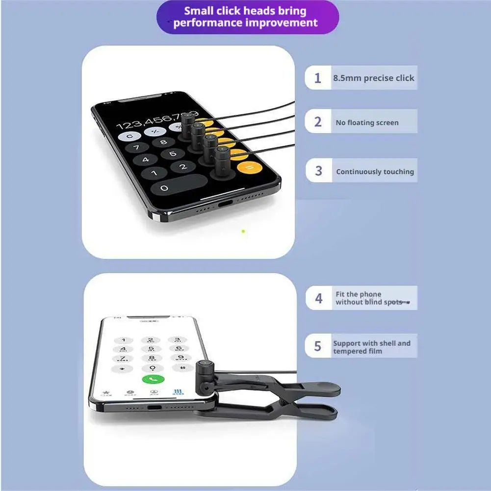 Mobile Phone Connector Phone Screen Auto Clicker Physical Silent Rapid Tapping Device Universal For Live Broadcast