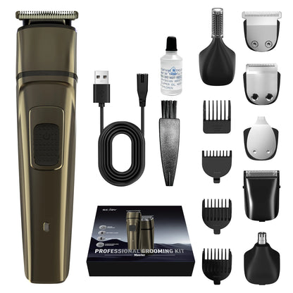 Sejoy MASTER Men's Grooming Kit 5 In 1 Multifunctional Electric Hair Clippers Rechargeable Razor Men Beard Nose Trimmer