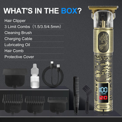 Sejoy Professional Hair Clippers Cordless Electric Hair Trimmer Shaving Machine Cool Design Cutting Barber Beard