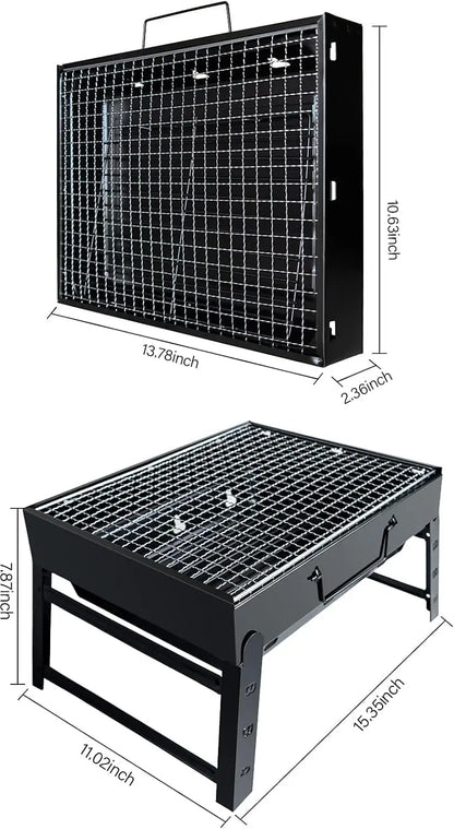 Portable Folding BBQ Grill, Compact and Lightweight Charcoal Grill, Easy to Assemble and Carry, Ideal for Outdoor Cooking