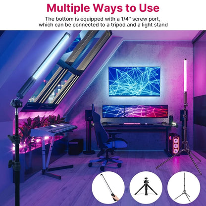 Ulanzi VL119 Stick Light RGB Handheld Wand Tube LED Video Light CRI 95+ 2500K-9000K 2000mAh Photography Lighting Fill Lamp
