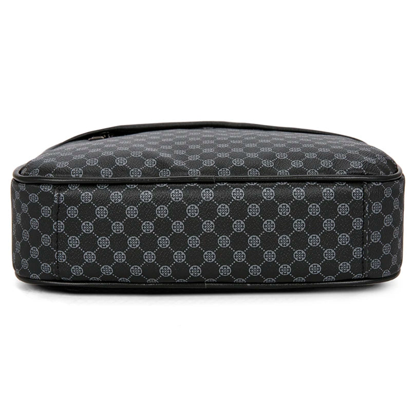 Casual Lightweight Business Shoulder Bags for Men PU Leather Messenger Bag Comfortable Wide Strap Crossbody Bags Designer Male