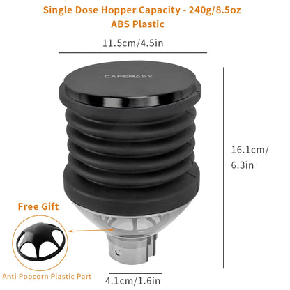 CAFEMASY Coffee Beans Grinder Single Dose Hopper And Bellows Coffee Grinder Bean Bin Blowing Cleaning Tool For Eureka Mignon