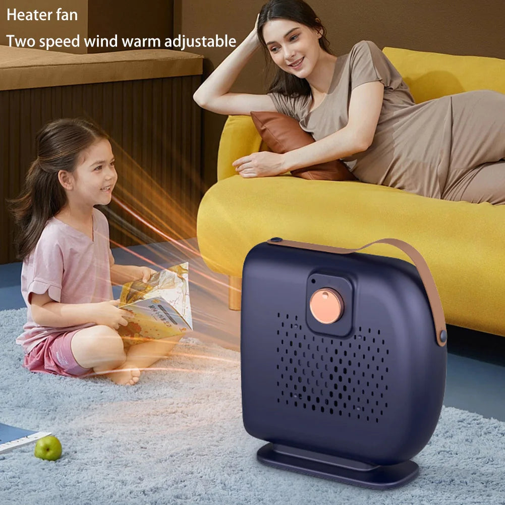 Electric Heater Fan Low Noise Portable Space Heater Anti Scald Desktop Heating Fan Electric Personal Warmer for Home Office