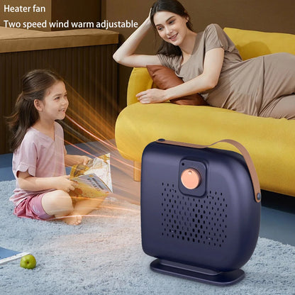 Electric Heater Fan Low Noise Portable Space Heater Anti Scald Desktop Heating Fan Electric Personal Warmer for Home Office
