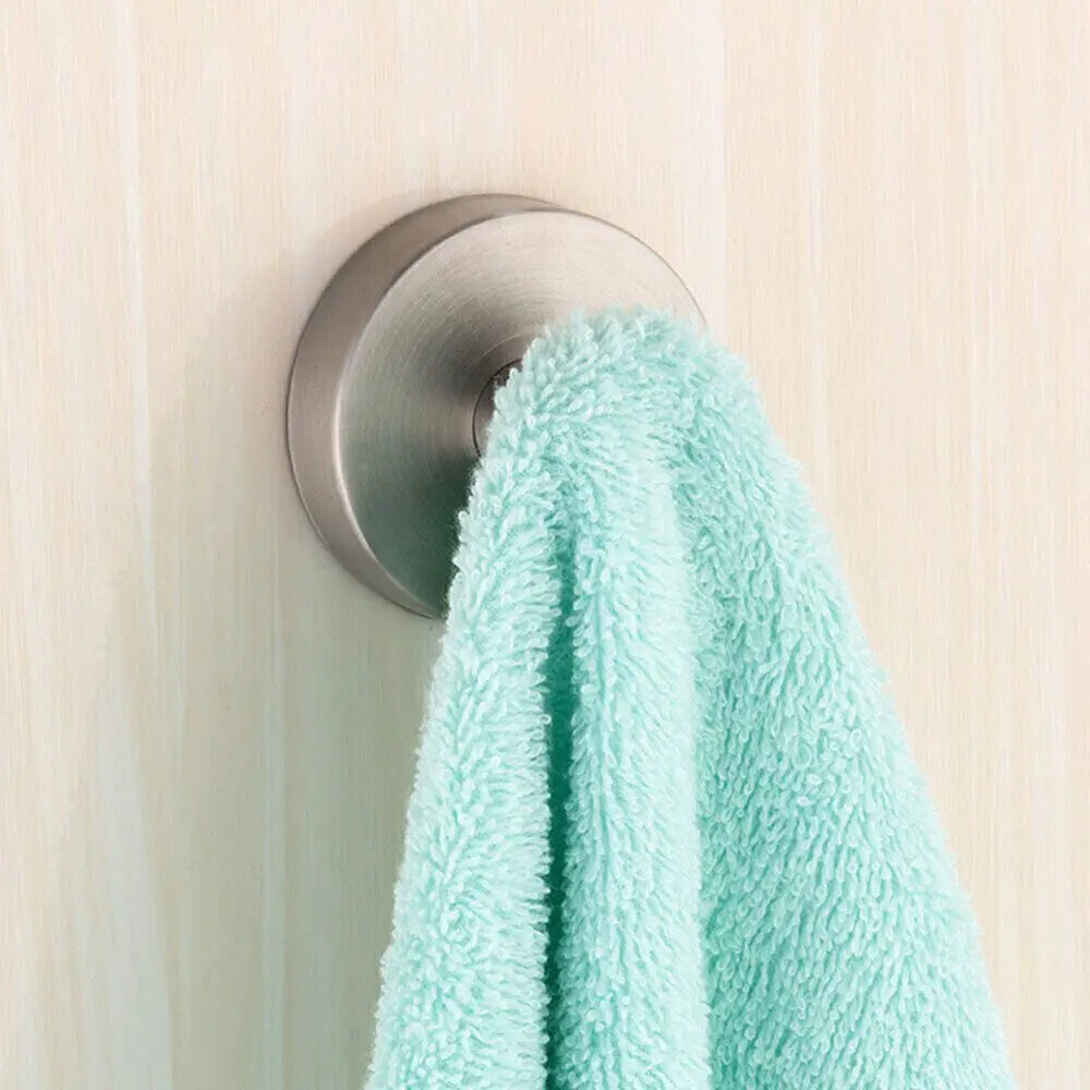 2/4x Stainless Steel Suction Cup Hook Waterproof Wall Mount Hooks Punch-free Reusable Kitchen Bathroom Wall Hanger Towel Clothes