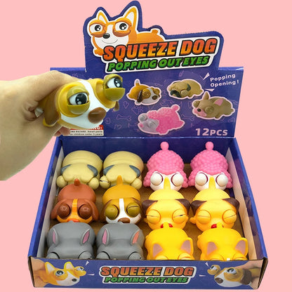 Creative Funny Eyeball Burst Squeeze  Eye Toy   Love sleeping dogs Pinch Toys Adult Kids Stress Relief Fidget Toy  Doll Toy