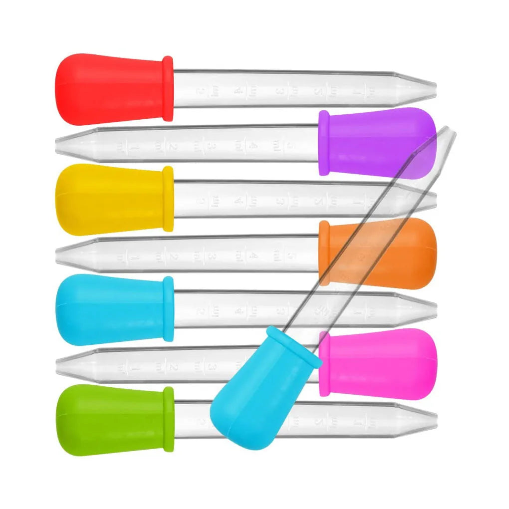 5PCS 5ml Small Silicone Plastic Pipette Dropper Feeding Medicine Liquid Eye Ear Pipette Dropper Lab Experiment Toys Gift