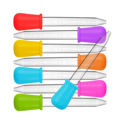 5PCS 5ml Small Silicone Plastic Pipette Dropper Feeding Medicine Liquid Eye Ear Pipette Dropper Lab Experiment Toys Gift