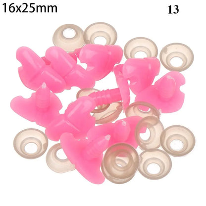 10Pcs Plastic Nose Crafts Doll Triangle Noses Oval Safety Noses Pigs Noses Plush Animal Nose DIY Animals Buttons For Dolls Fox