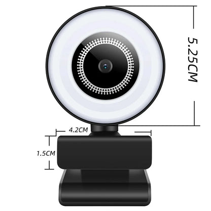4K 2K 1080P Webcam Light Control Full HD 8MP Webcam PC Laptop Auto Focus Live Streaming Flexible with Microphone Live Broadcast
