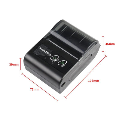 58mm Portable Mini Printer Thermal Label Printer Wireless Receipt Bluetooth Pocket Printer For Small Business/ Computers Printer