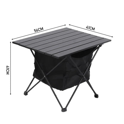 【Breeins】Portable Camping Folding Egg Roll Table with Storage Bag Outdoor Picnic Barbecue Stall Table
