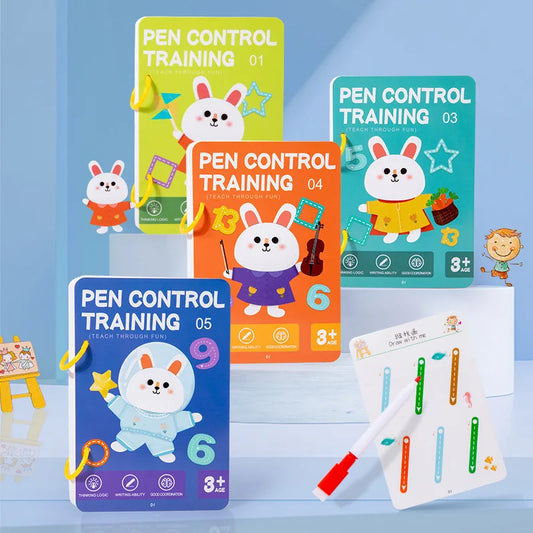 Magical Tracing Workbook Montessori Pen Control Training Books Reusable Magic Practice Copybook Children Drawing Education Toys