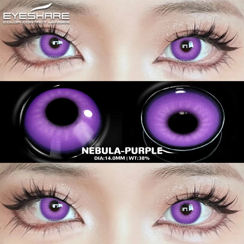 EYESHARE Cosplay White Colored Contact Lenses 2pcs Crazy Red Contact Lenses Anime Black Eye Lenses Halloween Beauty Makeup Lens