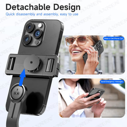 Selfie Stick Tripod with Detachable Bluetooth Remote, 360° Rotation,Extendable Pole, Fill Light Option, for iPhone Android Phone