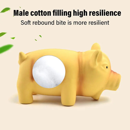 1PC Rubber Sound Pig Grunting Squeak Latex Pet Chew Toys for Dog Squeaker Chew Training Puppy Supplies Pet Products