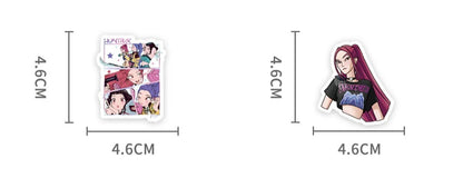 74pcs Kpop Demon Hunters Stickers Saja Boys Laptop Stickers for Guitar Bicycle Luggage Car Stationery Party Favors Gift