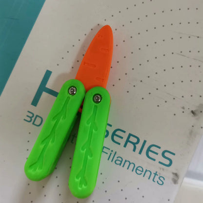 Gravity Folding Claw Knife Radish Knife 3d Printing Gravity Knife Small Radish Knife Push Card Decompression Fidget  Mini Toy