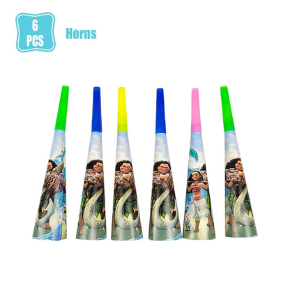 Moana 2 Birthday Party Decoration Supplie Vaiana Birthday Decoration Set Tableware Balloons Backdrop Plates Cups Baby Shower Toy