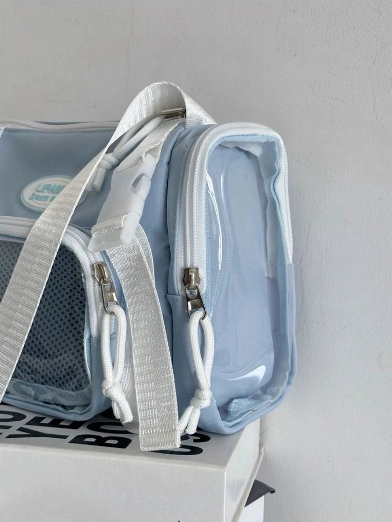 New Fashion 2025 Itabag Women Multipocket Clear Transparent Bag Summer Crossbody Bags Bucket Bag College Student Shoulder Bag