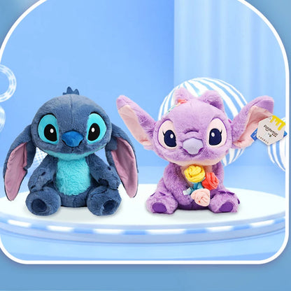 Genuine Disney Stitch 25-30CM Plush Toy Anime Lilo & Stitch Stuffed Toys Kawaii Cartoon Cute Pillow Doll Toys Kids Birthday Gift