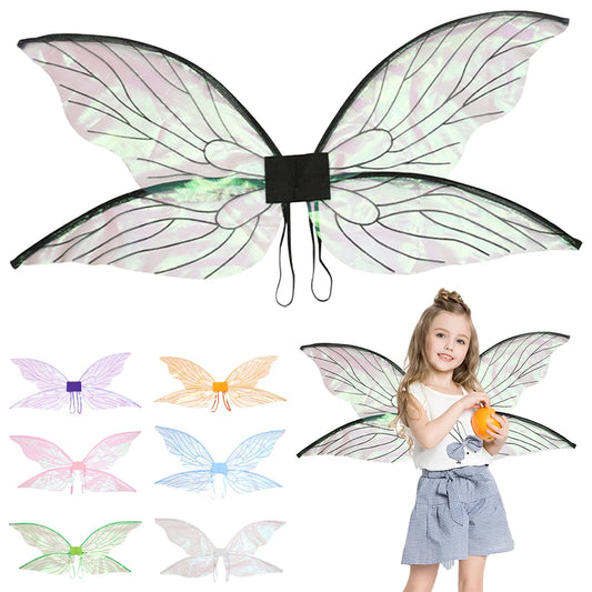 Butterfly Fairy Wings Costume Women Girls Princess Elf Angel Wing for Halloween Party Favor Cosplay Costume Dress Up Props