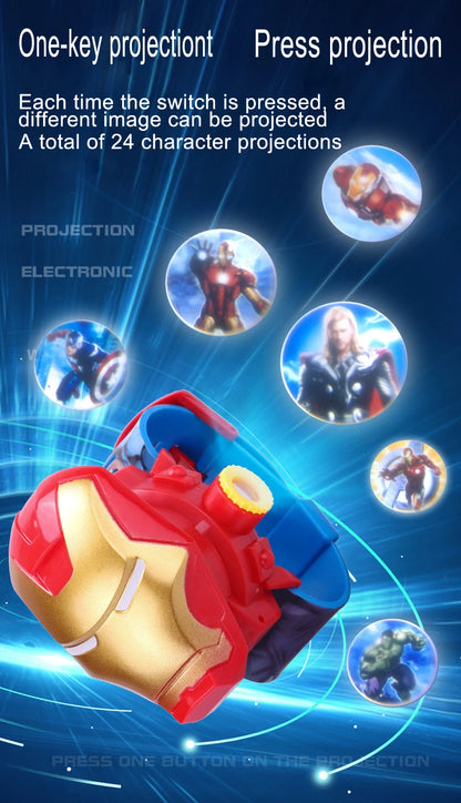 Disney Marvel Figure Spiderman Minnie McQueen 24 Projection Watch Digital Clock Student Wristwatches Kids Toy Boy Birthday Gifts