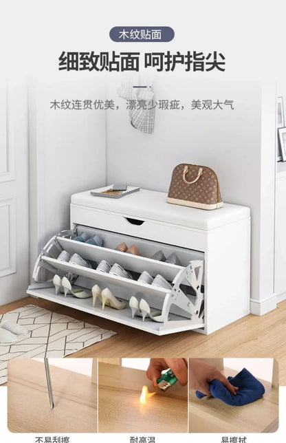 Modern Shoe Cabinets Storage Entrance Stool Entrance Hall Shoe Cabinets Bench White Living Room Home Furniture