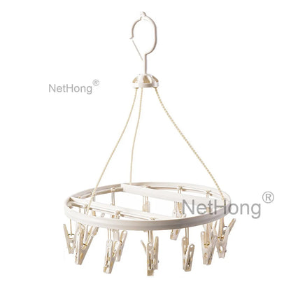 20 Pegs Thickened Laundry Clip Underwear Socks Hanger Airer Cloth Dryer Rack UK