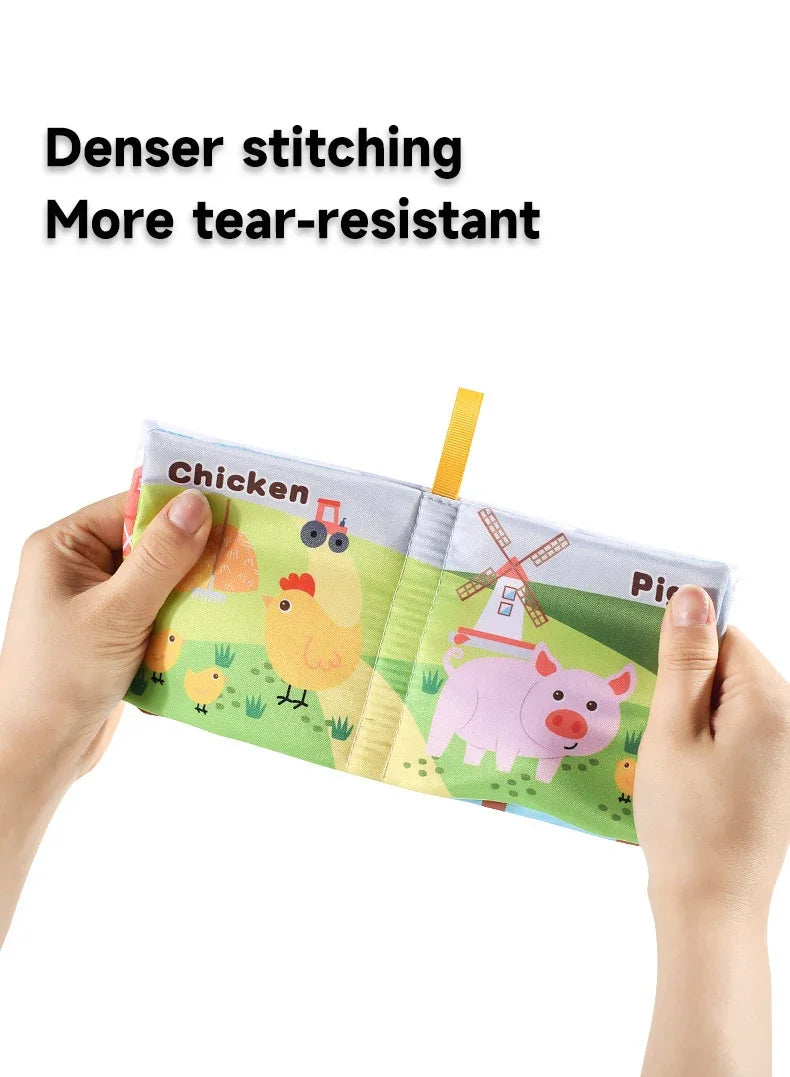 Children Early Educational Toys Rustle Sound Soft Cloth Book Fruits Animal Numbers Food Means of Transportation Cognition Toys