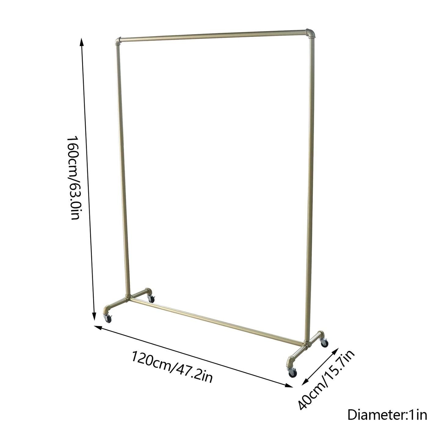 Movable Clothes Rack Universal Wheels Coat Rack Floor Clothes Hanger Bedroom Garment Rack Metal Clothing Rack Wardrobe Furniture