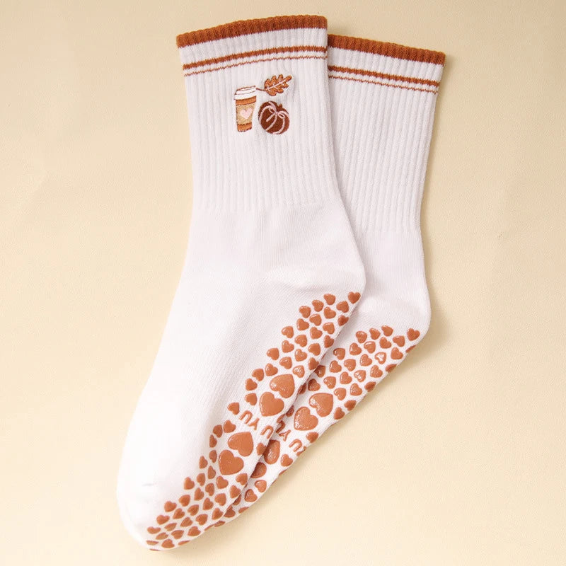 1pairs of women's Pilates socks, soft and comfortable, high elasticity and non restrictive, suitable for all seasons
