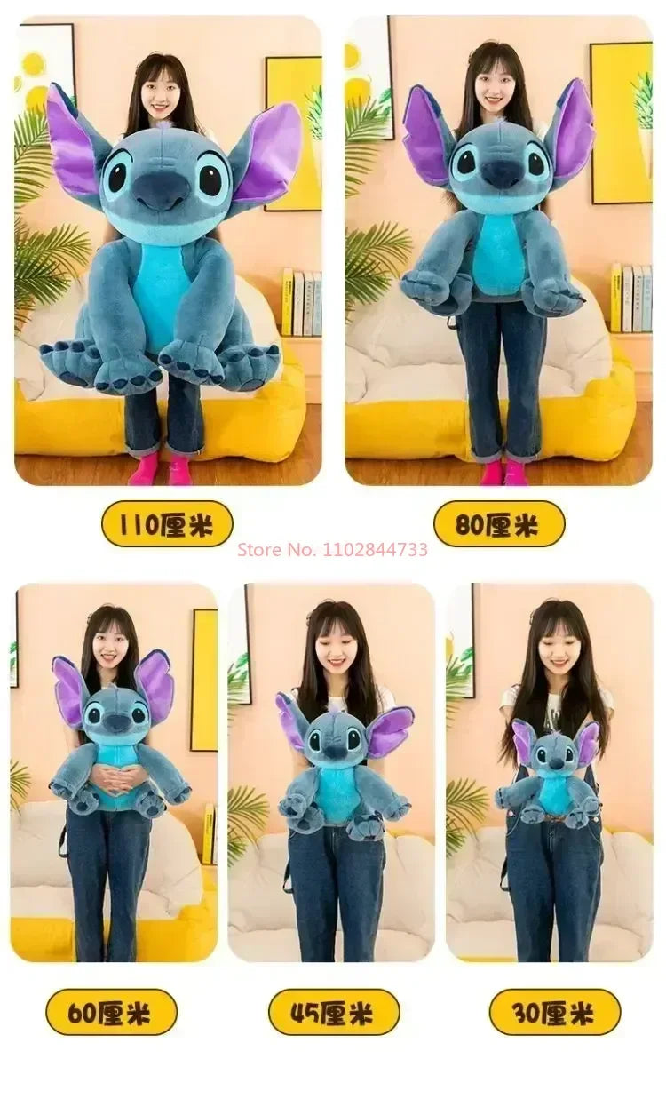 New Disney Giant Size Lilo&stitch Plush Stuffed Doll Animal Couple Cartoon Sleeping Pillow Softmaterial Toy For Christmas Gif