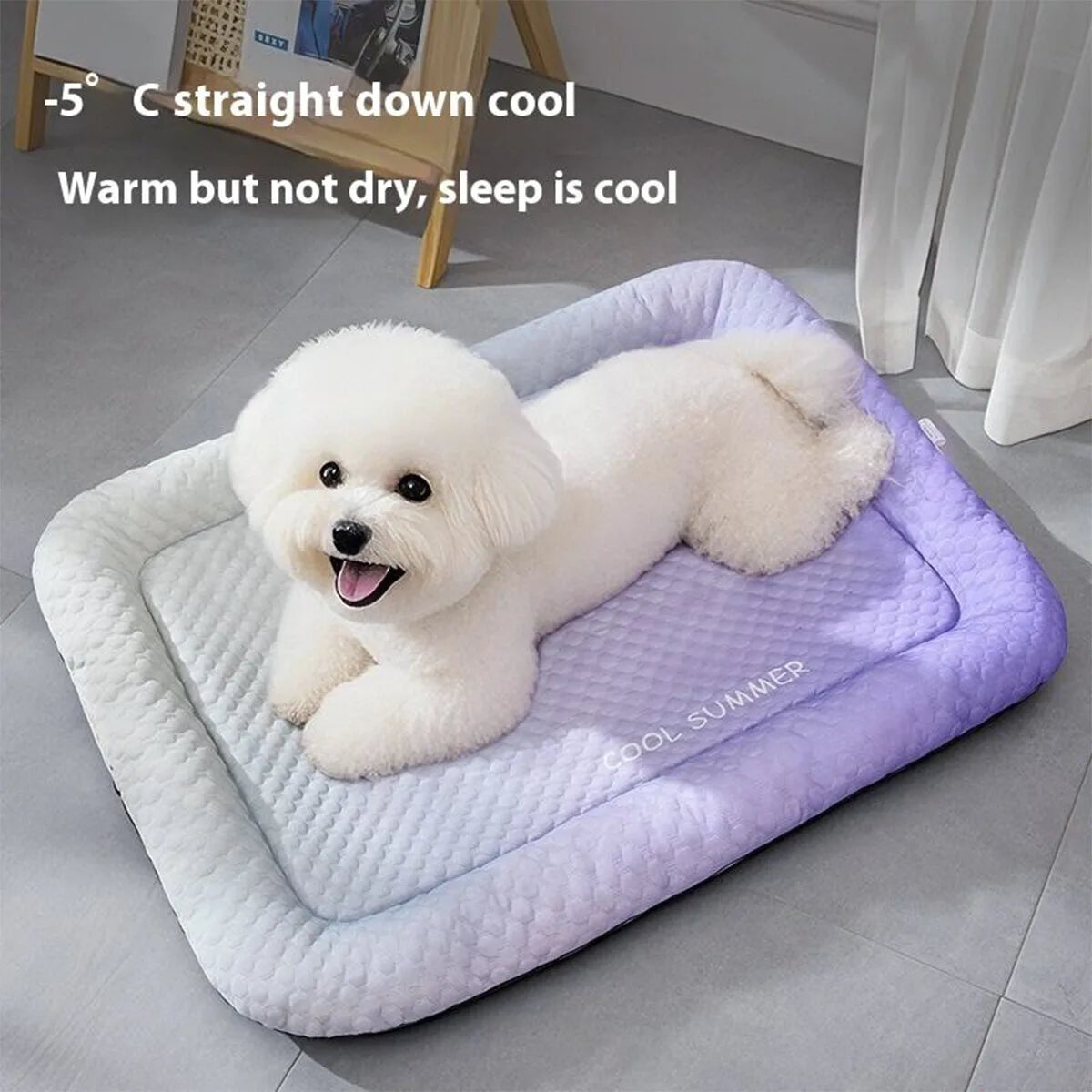 Pet Cooling Pad For Dogs Cats, Ice Silk Mat, Cool Bed Blanket, 3 Sizes Colors