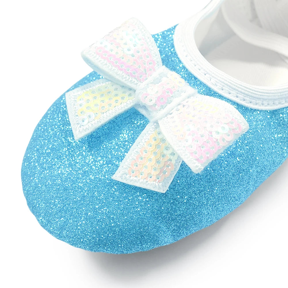Ballet Shoes Split-Sole Glitter Flats Dance Shoes for Girls Toddler/Kid