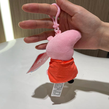 12cm Genuine Peppa Pig Plush Pendant Children's Toy Kawaii Peppa George Cartoon Anime Plush Key Chain Backpack Pendant Kids Gift