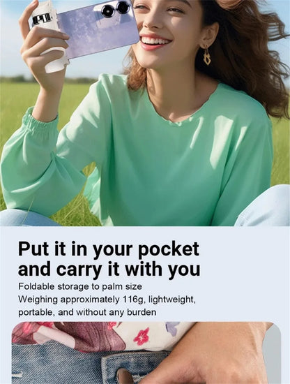 FANGTUOSI Mini Selfie Stick Portable Phone Holder Shooting Aid Versatile Integrated Design Bluetooth Remote For Live Broadcas