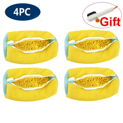 Shoes Washing Bag Laundry Bag Padded Shoe Protector Fluffy Fiber Polyester laundry Wash Bag Machine Washable Organizer