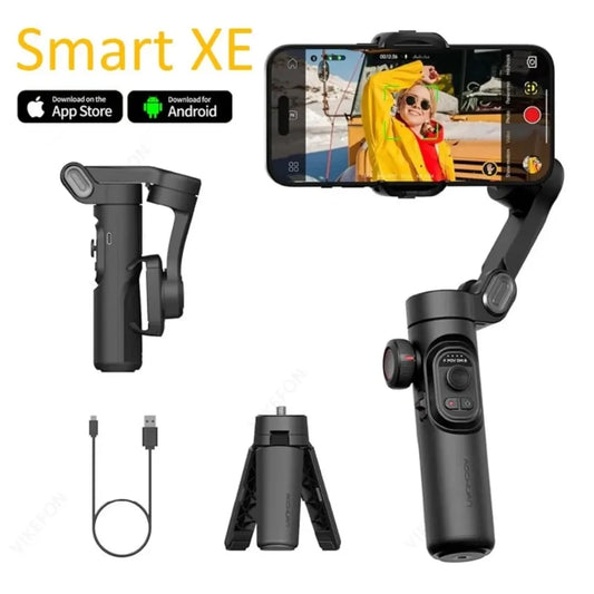 #Folding Handheld Gimbal Smart XE 3-Axis Phone Gimbal Stabilizer With Focus Wheel for iOS Android iPhone 16-12 Vlog Stabilizer