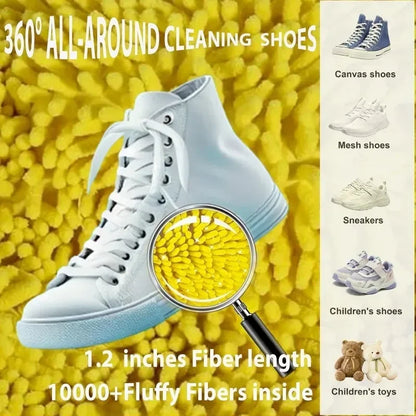 Shoe Washing Machine Bag with Liquid Shoe Brush Set Durable Laundry Shoe Bag and Soft Bristle Clean Brush for All Shoes