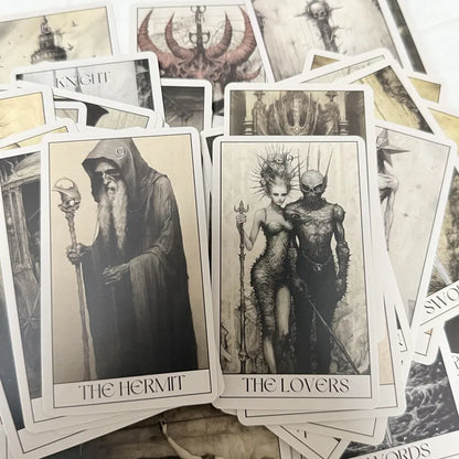 Horror Tarot Cards Wait 78 Tarots Board games Leisure Entertainment Family Gatherings Gothic Tarot Deck