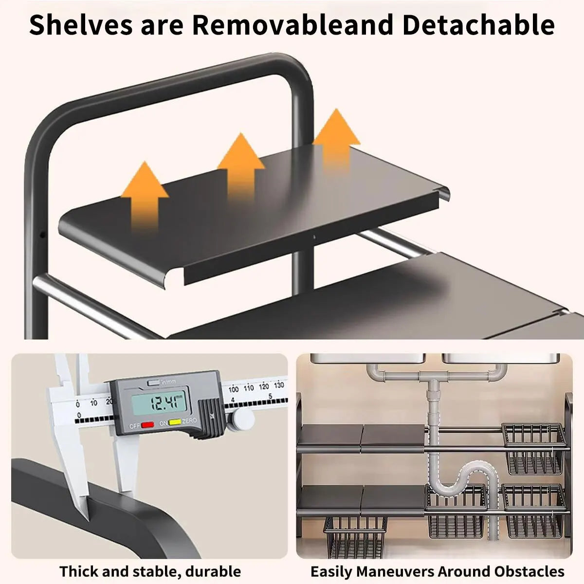 UK Refein 2 Tier Under Sink Organizer and Storage Multifunctional Storage Rack