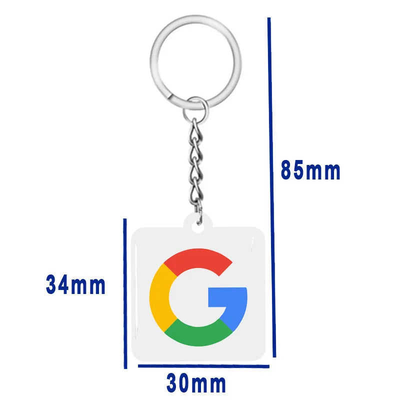 NFC Smart Epoxy Keychain for Google Instagram WhatsApp Facebook Snapchat Review Tap Keychain for Instant Customer Feedback